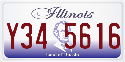 IL license plate Y345616
