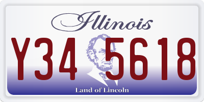 IL license plate Y345618