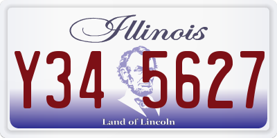 IL license plate Y345627