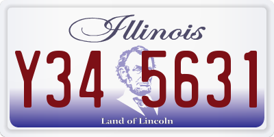 IL license plate Y345631
