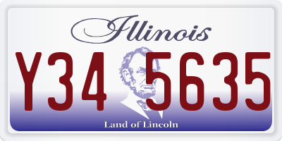 IL license plate Y345635