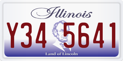 IL license plate Y345641