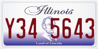 IL license plate Y345643