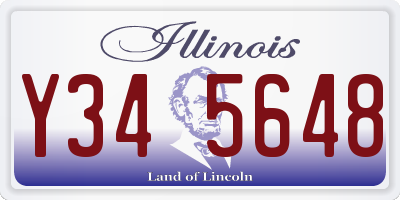 IL license plate Y345648
