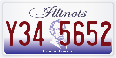 IL license plate Y345652