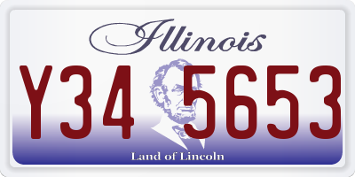 IL license plate Y345653