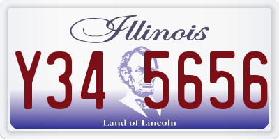 IL license plate Y345656