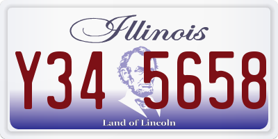 IL license plate Y345658
