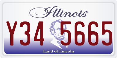 IL license plate Y345665
