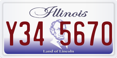 IL license plate Y345670