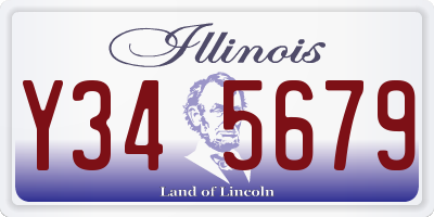IL license plate Y345679