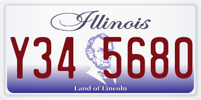 IL license plate Y345680