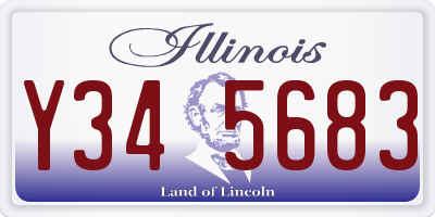 IL license plate Y345683