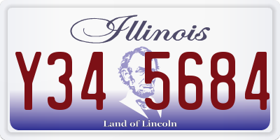 IL license plate Y345684