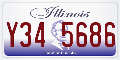 IL license plate Y345686