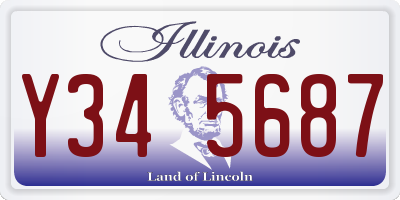 IL license plate Y345687
