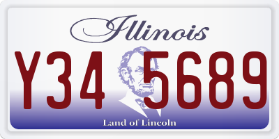 IL license plate Y345689