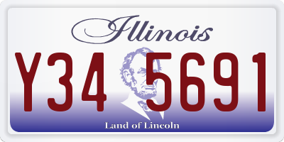 IL license plate Y345691
