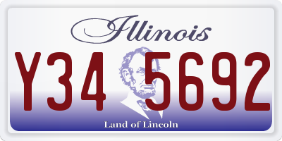 IL license plate Y345692