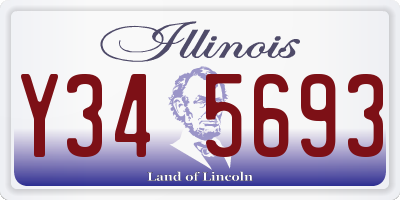 IL license plate Y345693