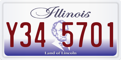 IL license plate Y345701