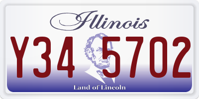 IL license plate Y345702