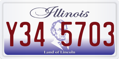 IL license plate Y345703