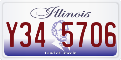 IL license plate Y345706