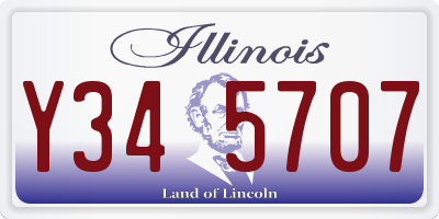 IL license plate Y345707