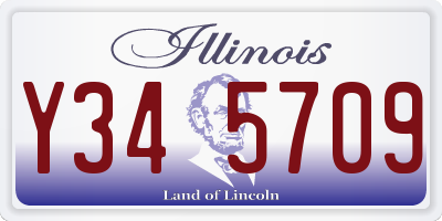 IL license plate Y345709