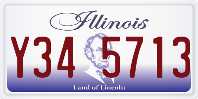 IL license plate Y345713