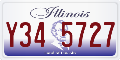IL license plate Y345727