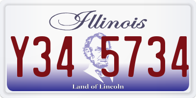 IL license plate Y345734