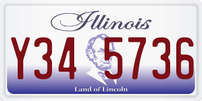 IL license plate Y345736