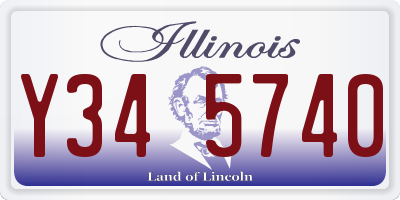 IL license plate Y345740