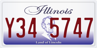 IL license plate Y345747