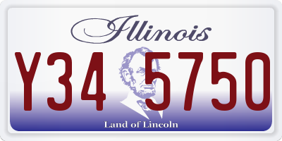 IL license plate Y345750