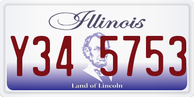 IL license plate Y345753