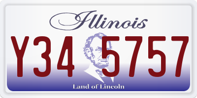 IL license plate Y345757