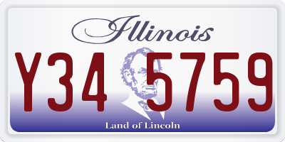 IL license plate Y345759
