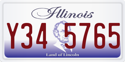 IL license plate Y345765