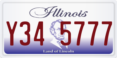 IL license plate Y345777
