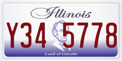 IL license plate Y345778