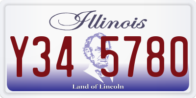 IL license plate Y345780