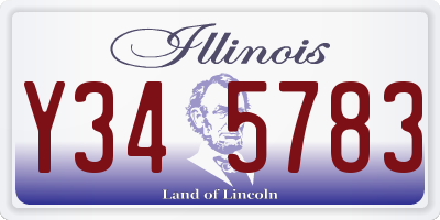 IL license plate Y345783