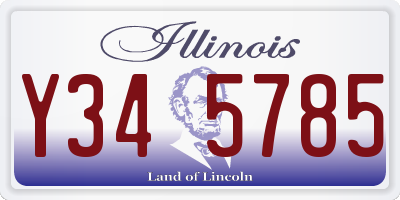 IL license plate Y345785