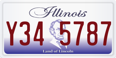 IL license plate Y345787