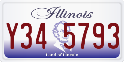 IL license plate Y345793
