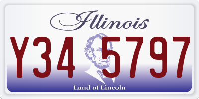 IL license plate Y345797