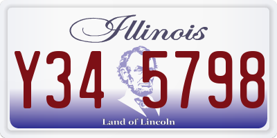 IL license plate Y345798